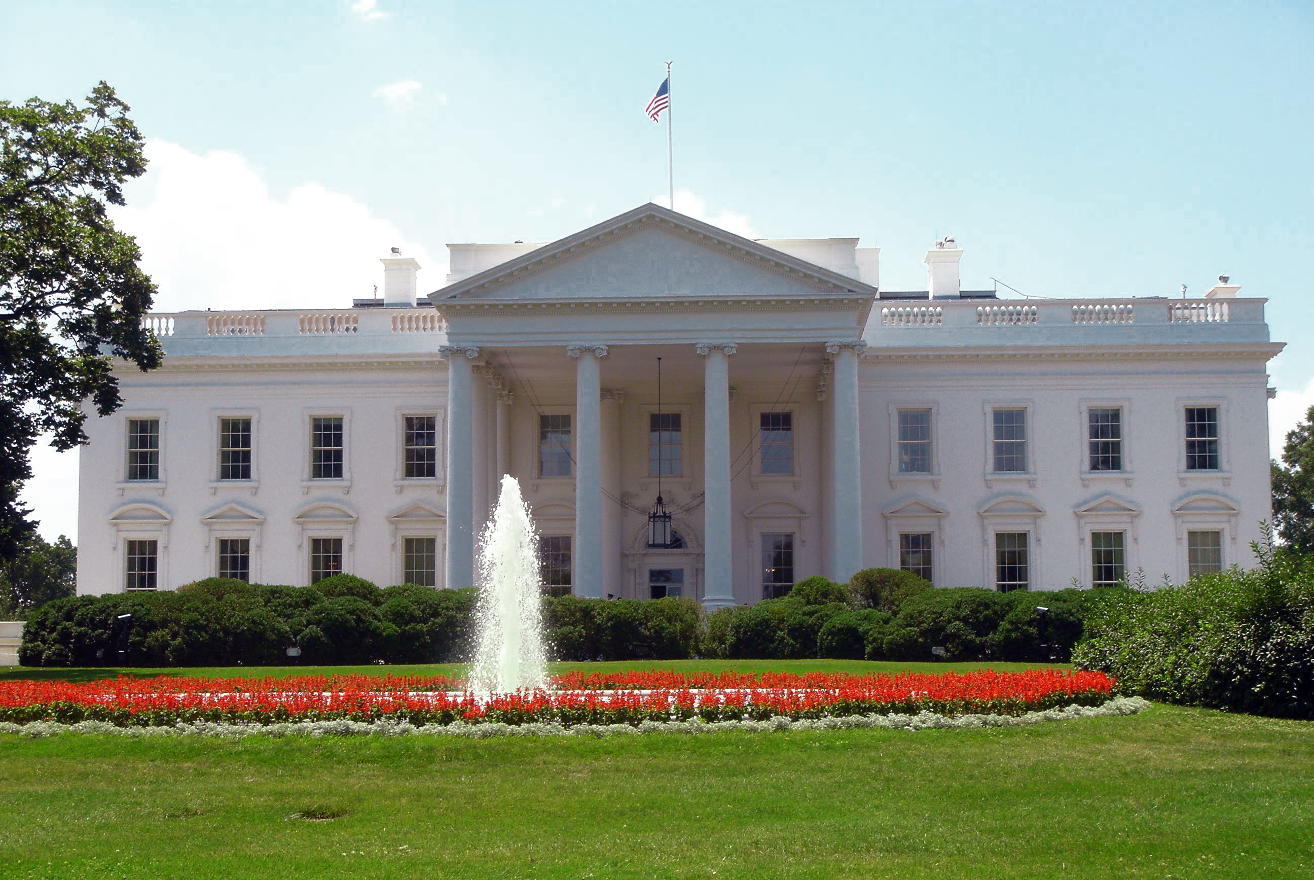 The north facade of the White House in Washington, D.C.