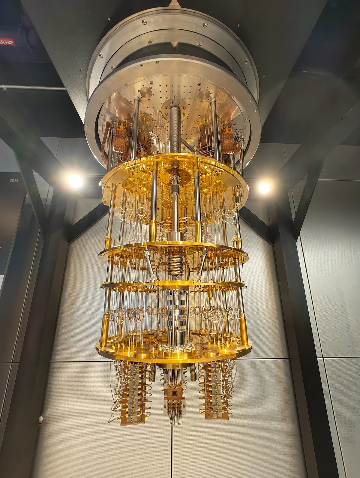 An IBM Quantum System One quantum computer at IBM's research lab