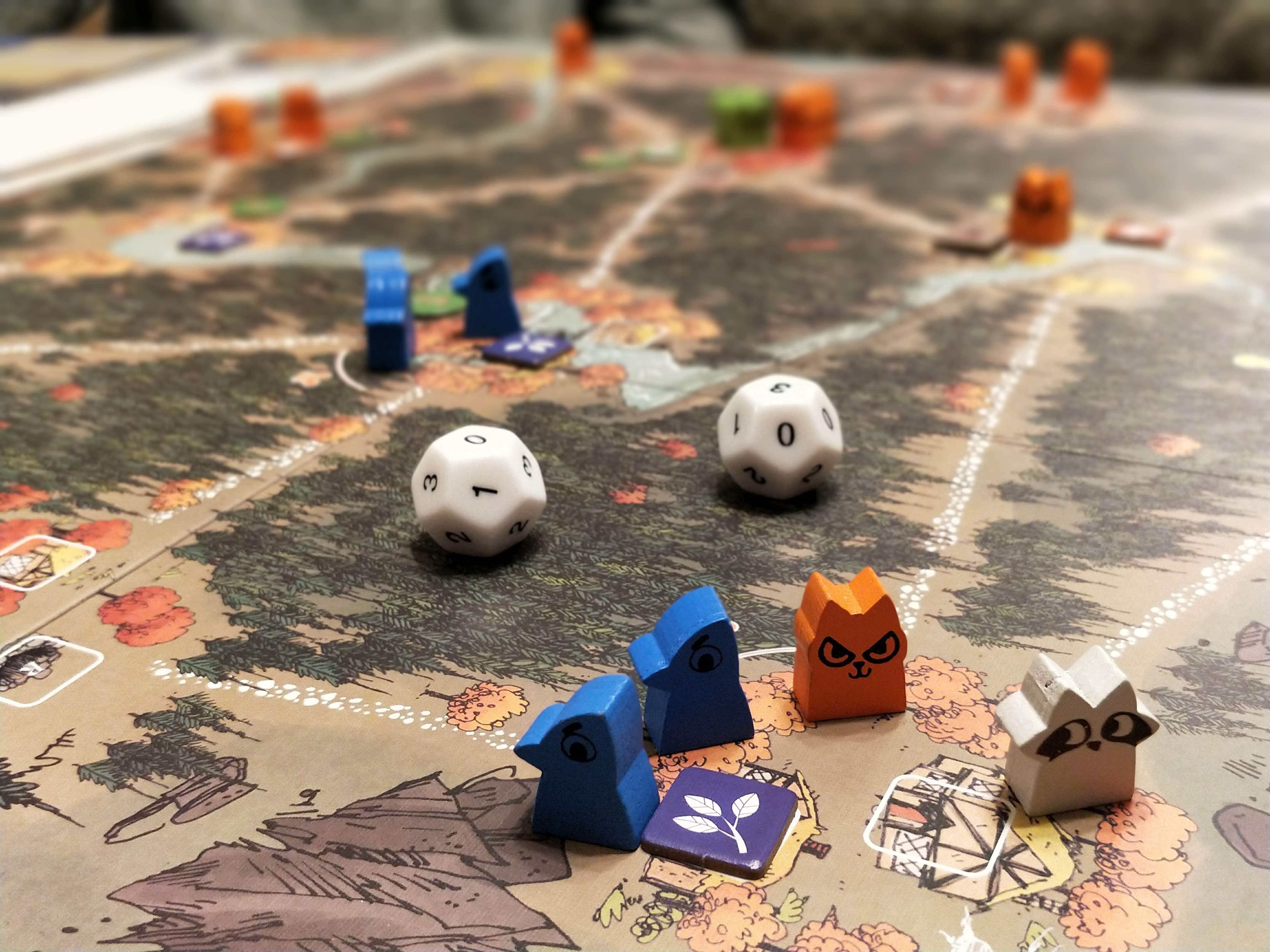 Close-up of a board game mid-play — the kind of visual puzzle frontier AI models still struggle to read