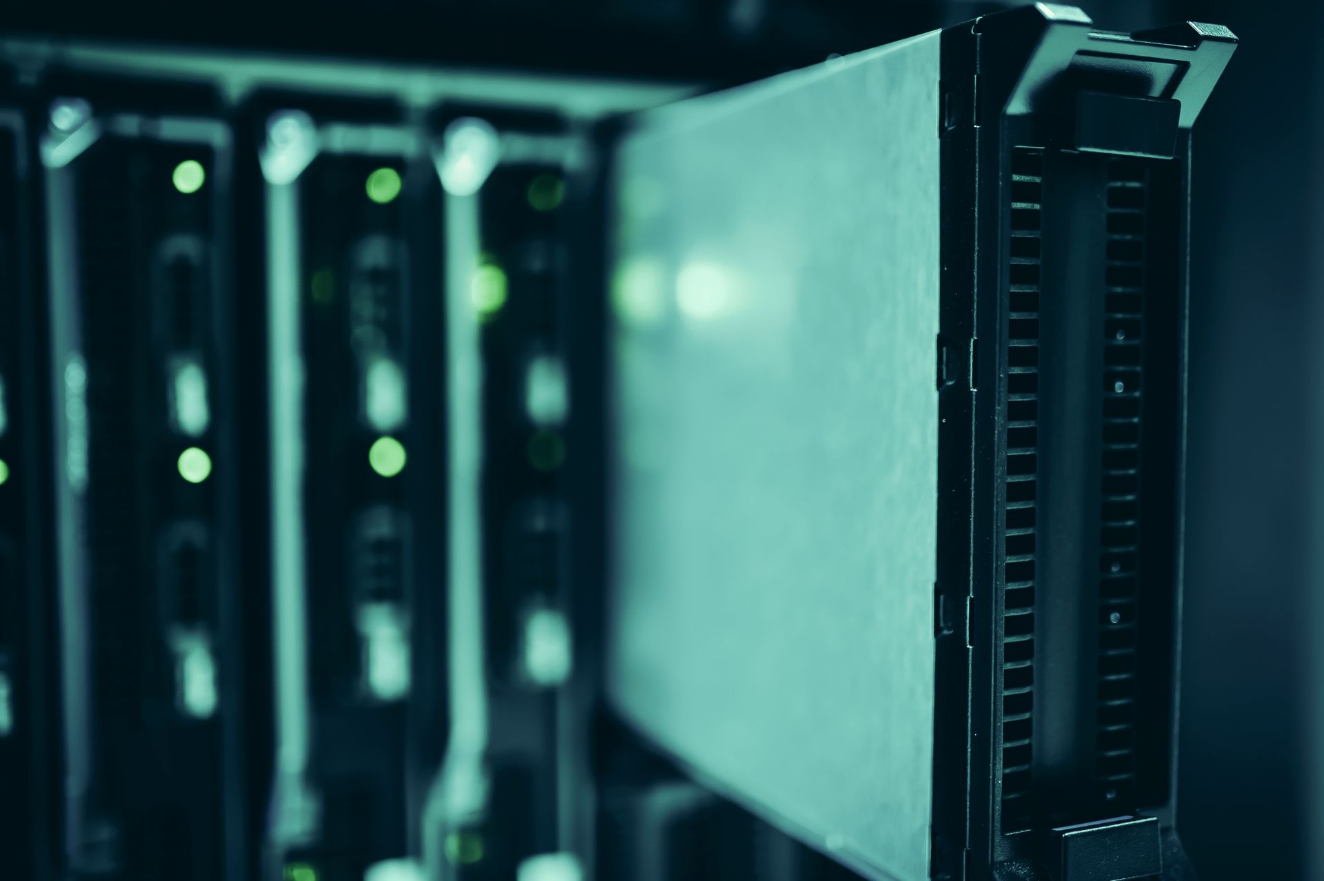 Server racks with active equipment in a data center